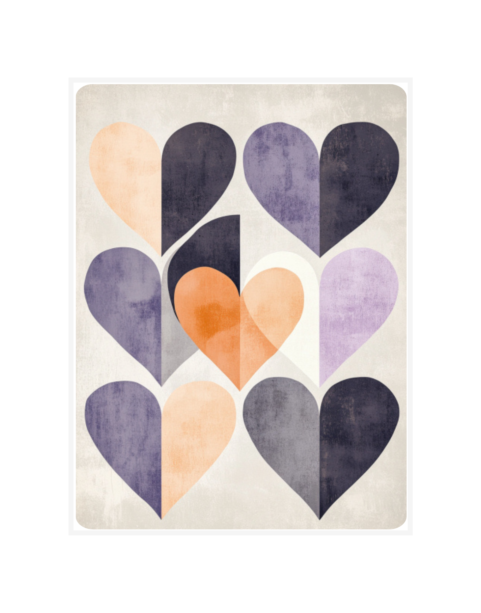 Geometric Hearts – Warm & Bold